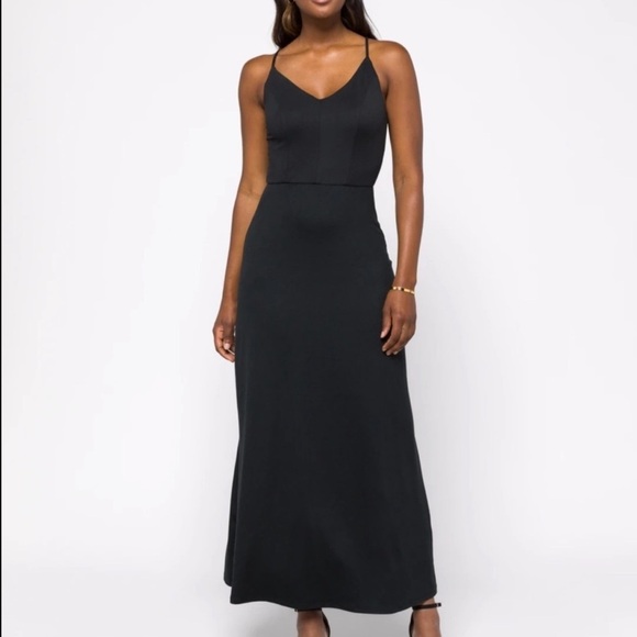 NWT Market & Spruce Alisha Knit Strappy Back
Maxi Dress in Black - Picture 1 of 13